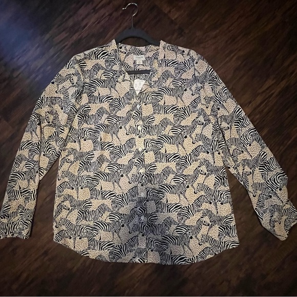 NWT J. Crew zebra blouse - Picture 4 of 7